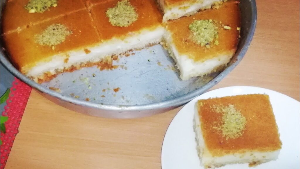 بسبوسة بالقشطة بطريقة سهلة وبسيطة وبأقل التكاليف